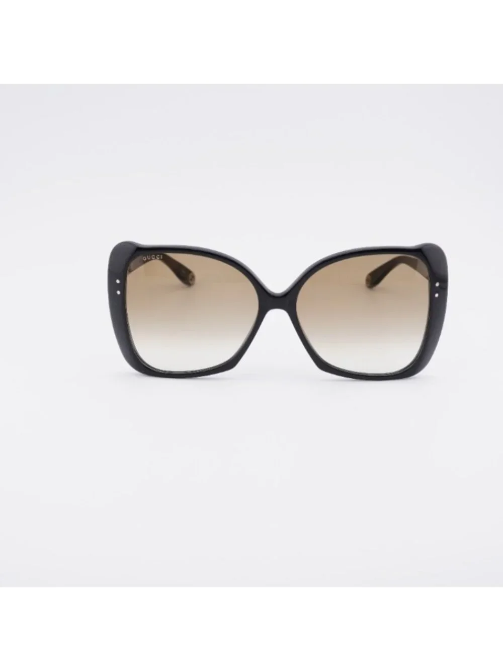 Gucci GG0471S 001 Sunglasses Black Butterfly Frame, Brown Gradient Lenses